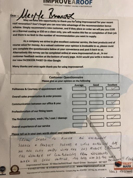 Roof Coating Form Stockport