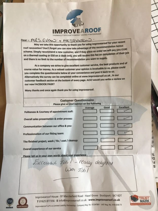 Roof Coating Recommendation Cheshire